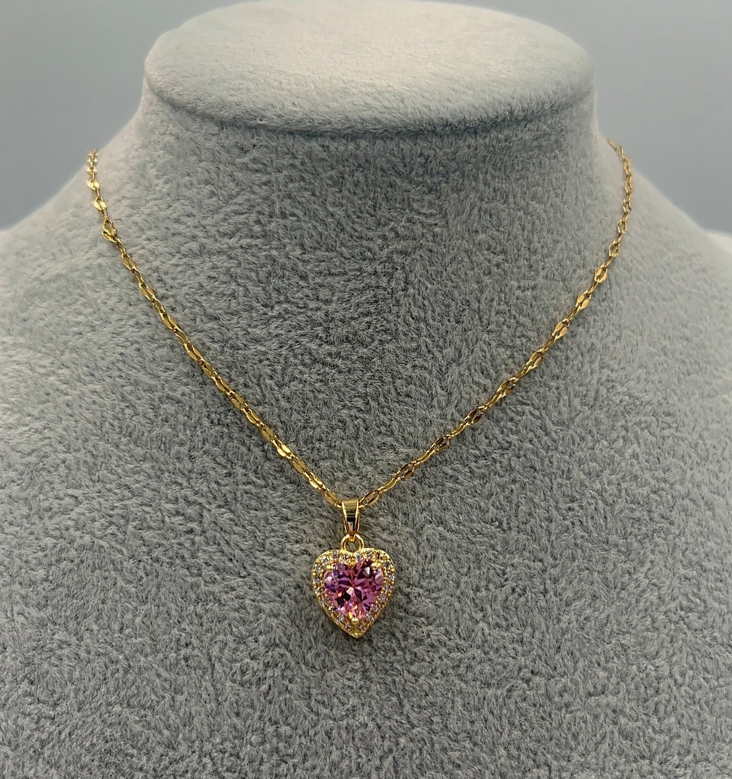 COLIER GOLD HEART ROZ PLACAT CU AUR DE 14K