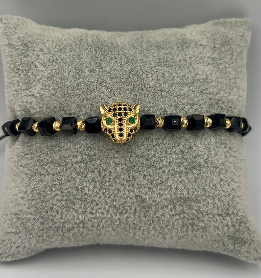 BRATARA VIPER PANTERA PLACATA CU AUR 14K
