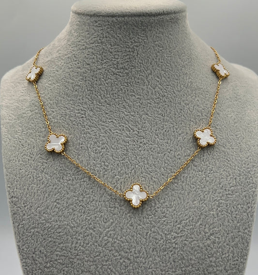 COLIER LARGE CLOVER PLACAT CU AUR 18K