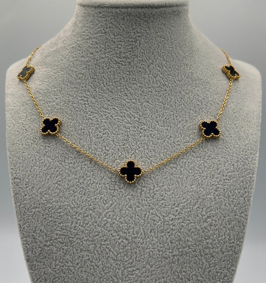 COLIER LARGE CLOVER PLACAT CU AUR 18K