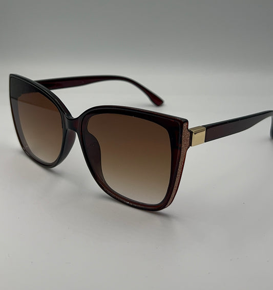 OCHELARI DE SOARE GLITTER BRAUN